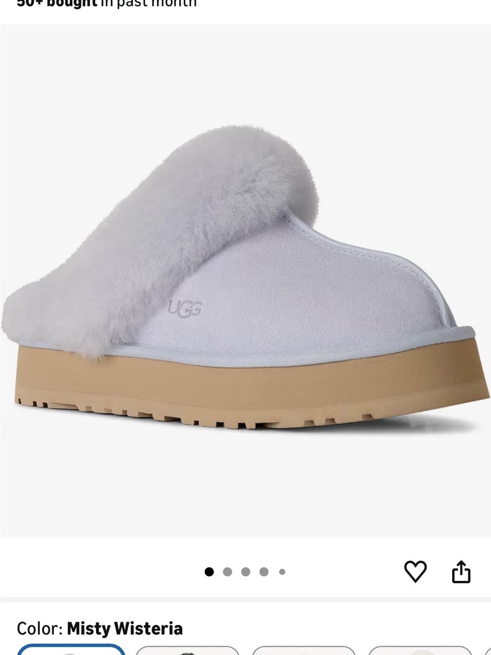 UGG Misty Wisteria Shearling Platform Clog